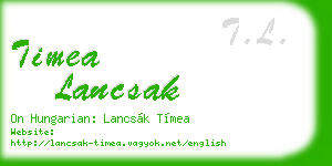 timea lancsak business card